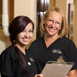 Registered dental assistant, Adriana and registered dental assistant, Mandy